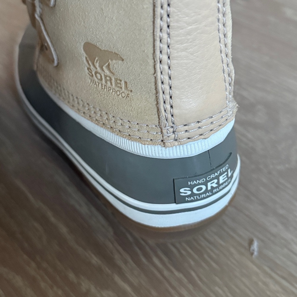 NWT Sorel Beige and Gray Fur-Trimmed Boots - Picture 3 of 5